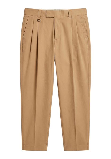 Paolo Pecora Milano Double Pleat Cotton Stretch Trousers - Camel PAOLO PECORA |  | B041 01991326